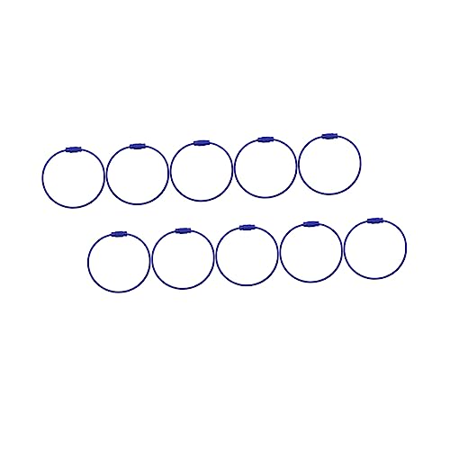 JEWEDECO Schlüsselanhänger Teile Set 10pcs Metall Schlüsselanhänger Mode Retro Eisen Glatte Installation von JEWEDECO