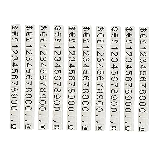 JEWEDECO 10Stücke Preiszeichen Transparente Preisschilder mit Schwarzer für Schmuck und Einzelhandel Einfach Anzupassen Verwenden von JEWEDECO