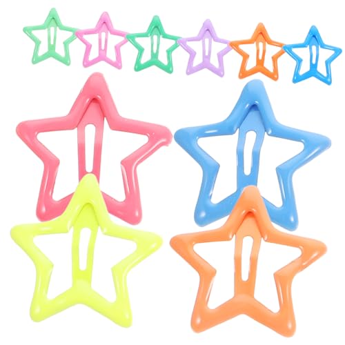 JEWEDECO 10stücke Stern Haarklammern Für Mädchen Bunte Snap Clips Metall Haarspangen Für Kleinkinder Süßes Haarschmuck Für Tägliche Nutzung Mit Freunden von JEWEDECO