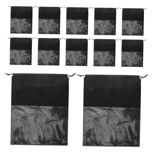 JEWEDECO 12stücke Schuhbeutel Mit Kordelzug Non-Woven Schuh Taschen Für Damen Herren Schuhe Reise Schuhbeutel Zum Verstauen Von Socken Und Accessoires Schuhaufbewahrungstaschen Für von JEWEDECO