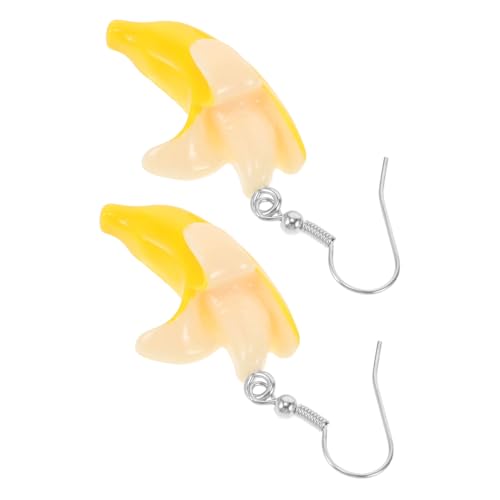 JEWEDECO 1Paar Bananenohrringe für Frauen Baumelnde Kreative Schmuckstücke Hochwertigem Resing Süßes Obstdesign für Besondere Anlässe Leicht und Komfortabel zu Tragen von JEWEDECO