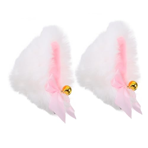 JEWEDECO Katzenohr Haarspangen für Cosplay Leichtes Haaraccessoire Kunstfell Haarnadel Süße Katzenohren Haarschmuck für Damen Party Halloween von JEWEDECO