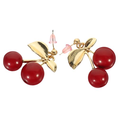 JEWEDECO 1Paar Kirschohrstecker Ohranhänger mit Schleifen Design Hypoallergen für zu Weihnachten Ohrverzierungen für Damen von JEWEDECO