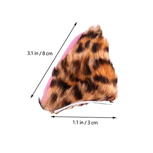 JEWEDECO 1Paar Plüsch Katzenohren Haarclip für Leichter Kopfschmuck Hochwertigem Kaninchenhaar für Cosplay Halloween und Kostümpartys Zufällige Farben Geschenkidee von JEWEDECO