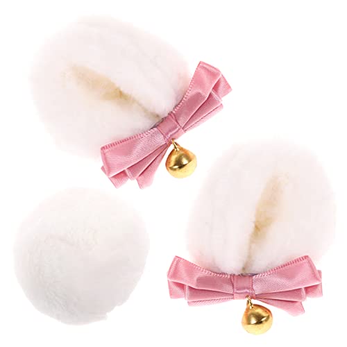 JEWEDECO 1Satz Bärenohren Haarspangen Set mit Bärenschwanz Cosplay Kostüm Zubehör für Partys Halloween Mottopartys Wiederverwendbare Haarclips für Frauen Bezauberndes Design von JEWEDECO