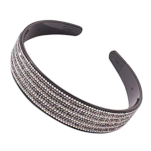 JEWEDECO Stirnband Damen Kristall Breit Haareifen Glitzer Hochzeit Haarband Anti-rutsch Schmuck Für Frauen Mädchen Mode Stirnband von JEWEDECO