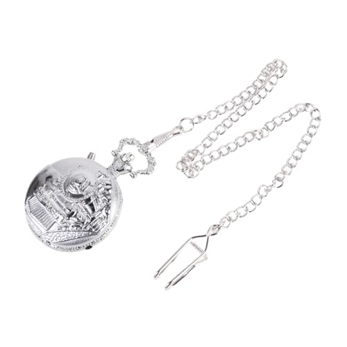 JEWEDECO 1stück Vintage Form Taschenuhr Kreative Wind-up Pocket Watch Für Stilvolle Kleidung Und Für Und Silberfarbe Mit Edlem Design von JEWEDECO
