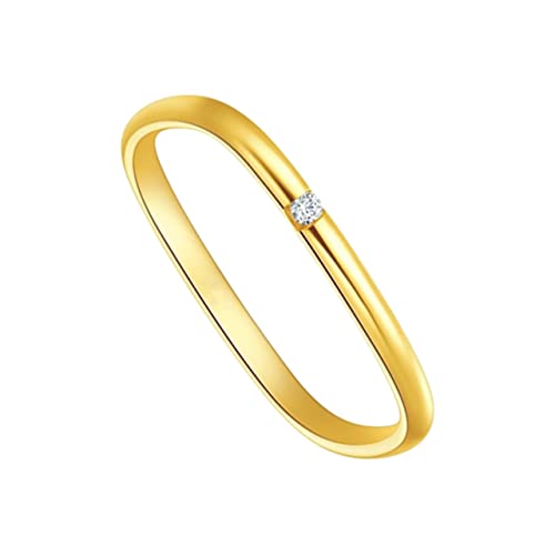 JEWEDECO Ringe Damen Gold Eleganter Fingerring Mode Frauen Vielseitig Kreativer Fingerdekor Goldener Polieren Chic Tragen Anlässen Outfit Geburtstagsgeschenk von JEWEDECO