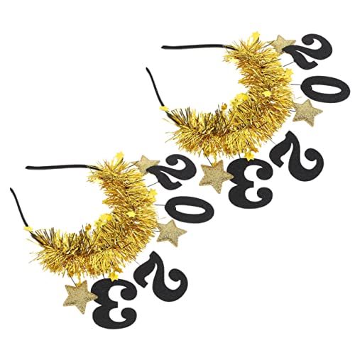 JEWEDECO 2 Stück Sternen-stirnband Silvesterparty Kopfbedeckungen Silvesterparty Partygeschenke von JEWEDECO