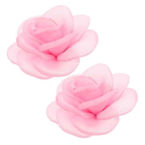 JEWEDECO 2stücke Handgefertigte Stoff-schuhclips Mit Rosenblumen Abnehmbare Dekoration Für High Heels Schuhschnallen Für Damen Diy-mode-schuhzubehör von JEWEDECO