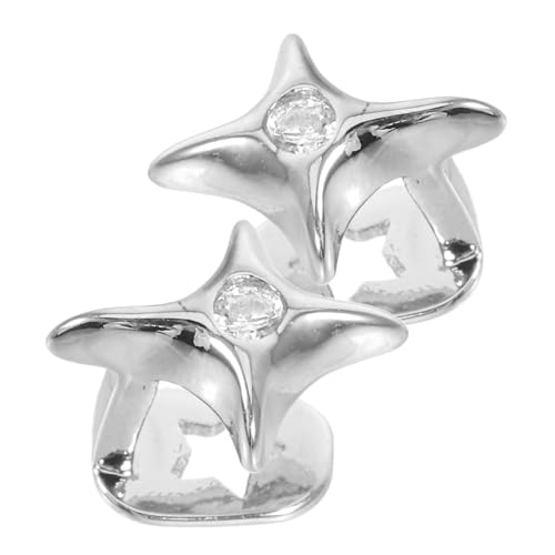 JEWEDECO 2stücke Zahnkappen in Sternform Modisches Zahnzubehör Für Rapper Und Cosplay Auffälliger Zahnschmuck Für Partys Und Alltag von JEWEDECO