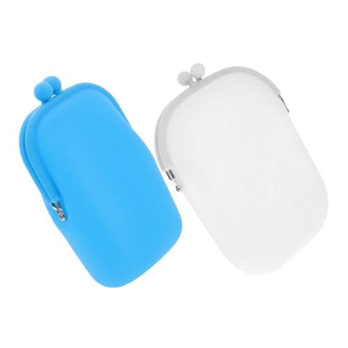 JEWEDECO 2stücke Vielseitige Wechseltasche Aus Silikon Damen-handtragetasche Für Münzen Tragbare Silikon-geldbörse Dekoratives Münztäschchen Kleine Geldbörse Für Reisen Geldbörse von JEWEDECO