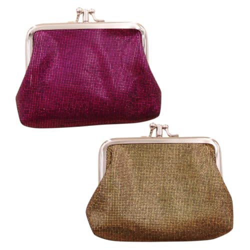 JEWEDECO 2stücke Eleganter Damen-münzbeutel Kleine Geldbörse Für Schlüssel Und Münzen Tragbar Und Für Kreative Farbvarianten von JEWEDECO