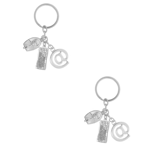 JEWEDECO 2 Stück Internet Schlüsselanhänger Tastatur Schlüsselanhänger Geldbörse Geldbörse Anhänger Zum Basteln Legierung Schlüsselanhänger Metall Schlüsselanhänger Kleiner von JEWEDECO
