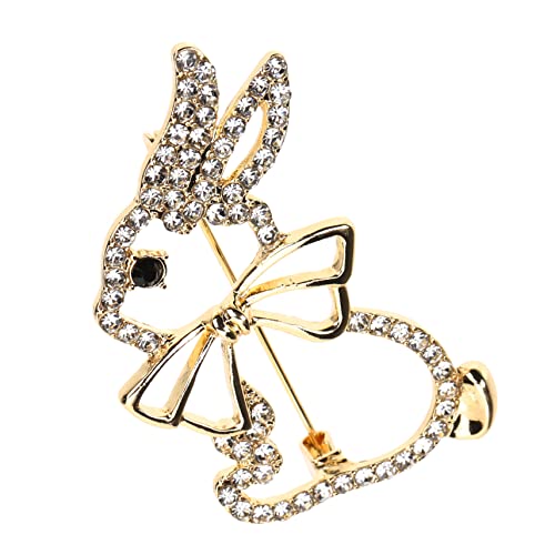 JEWEDECO 2 Stück Niedliche Kaninchen Broschen für Damen Kreative Cartoon Anstecknadeln aus Langlebiger Legierung Schmuckdeko für Kleidung Taschen und Hüte Leicht zu Befestigen von JEWEDECO