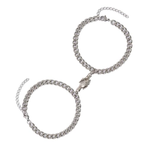 JEWEDECO 2 Stück Pärchen Armband Set Kreative Hand in Hand Armbänder für Valentinstag Freundschaft und Besondere Anlässe Teiliges Set mit Attraktiven Details JEWEDECO 2 Stück Pärchen Armband Set Kreative Hand in Hand Armbänder für Valentinstag Freundschaft und Besondere Anlässe Teiliges Set mit Attraktiven Details von JEWEDECO