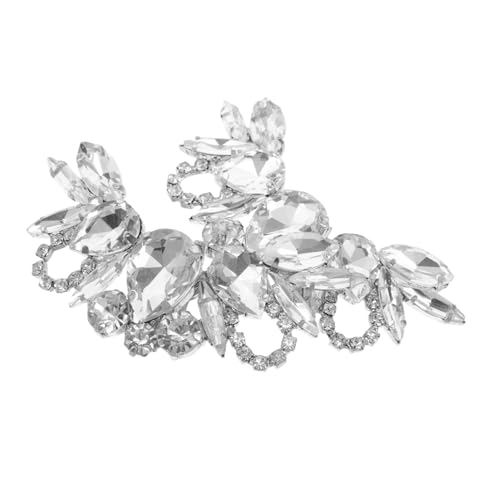 JEWEDECO 2 Stück Schuhclips für Damen Abnehmbare Strass Schnallen für Hochzeits und Partydesigns Langlebige Accessoires für High Heels Elegant und Einfach zu Befestigen von JEWEDECO