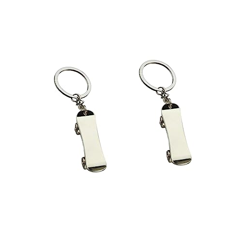 JEWEDECO 2 Stück Metall Schlüsselanhänger in Skateboard-Form Auto Schlüsselanhänger Für Tasche Geschenkidee von JEWEDECO