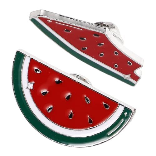 JEWEDECO 2Stücke Niedliche Wassermelonen Brosche Cartoon Kleidung Clips für Frauen für Schals und Freizeitmode Wiederverwendbar und Langlebig von JEWEDECO