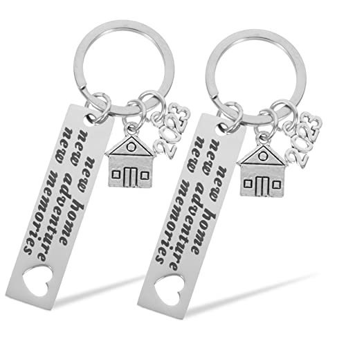JEWEDECO 2-teiliges Schlüsselanhänger-Set Mit Aus Edelstahl Dekoration Für Damen Und Herren von JEWEDECO