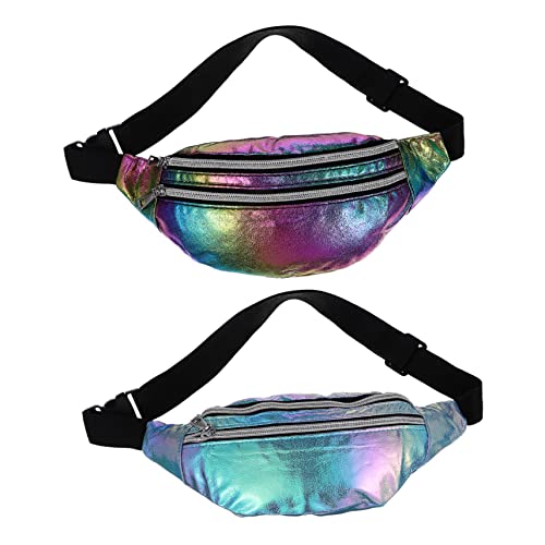JEWEDECO 2stücke Gürteltasche Mit Reißverschluss Für Damen Herren Zum Laufen Reisen Einkaufen Mit Viel Stauraum Für Handy Schlüssel Geldbörse Hüfttasche Modisch Tragbar von JEWEDECO
