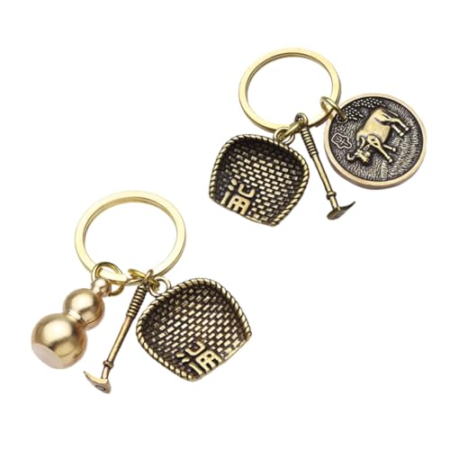 JEWEDECO Messing-schlüsselanhänger Mit Kuh-Sternzeichen Hängendes Ornament Aus Legierung Schlüsselanhänger-Dekoration Für Taschen Und Schlüssel von JEWEDECO