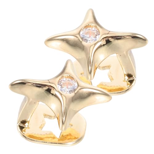 JEWEDECO 2stücke Zahnkappen in Sternform Modisches Zahnschmuck-accessoire Für Hip-hop Und Cosplay Glänzende Einzelzahn-grills Für Partys Und Alltag von JEWEDECO