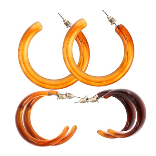 JEWEDECO 3 Paare Minimalistische Creolen Ohrringe Damen Leicht Modisch Komfortabel für Frauen und Mädchen Trendiger Schmuck Geschenk von JEWEDECO