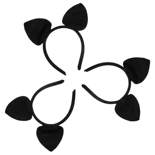 JEWEDECO 3stücke Bat Ears Haarband Für Tierische Ohren Stirnband Für Kostüme Halloween Und Fotoshootings Weiche Leichte Und Bequeme Haarschmuck-accessoires von JEWEDECO