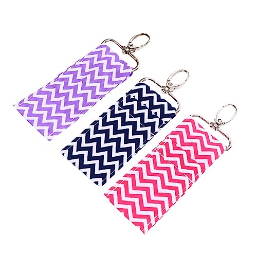 JEWEDECO 3 Stücke Mode Lip Balsam Lippenstift Halter Schlüsselanhänger Ärmel Inhaber Tasche von JEWEDECO
