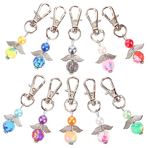 JEWEDECO 30stücke Angel Schlüsselanhänger Teiliges Mit Engel Charm Für Bastelprojekte Für Hochzeiten Taufen Geburtstagsfeiern Metall Schlüsselhalter Für Schlüsselbund Zufällige von JEWEDECO