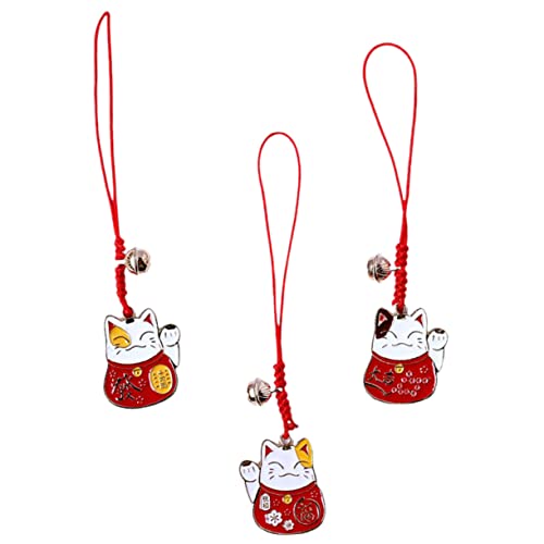 JEWEDECO Einzigartiger Mit Japanischer Glückskatze Zum Aufhängen Legierungsmaterial Für Freunde Oder Sammlung Telefon-Lanyard Zufälliger Stil von JEWEDECO