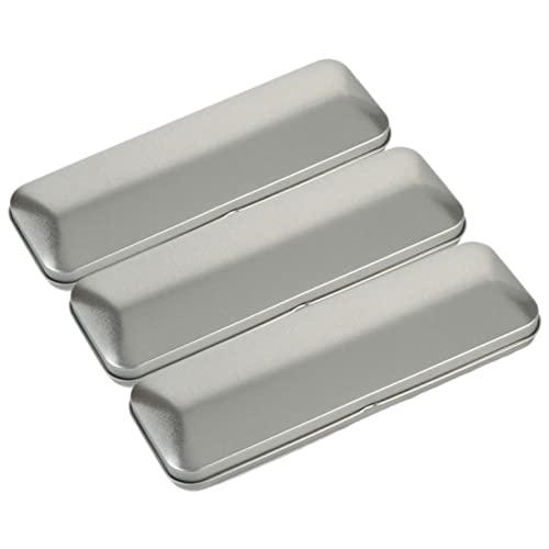 JEWEDECO 3er Set Bleistiftboxen Aus Langlebigem Stahlblech Rechteckige Federmäppchen Für Schule Und Alltag Praktische Stifte Aufbewahrung Ideal Für Schüler Und Studenten von JEWEDECO