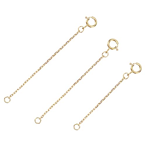 JEWEDECO 3stücke Silberne Verlängerungskette Für Halsketten Anhänger-verlängerungskette Diy-schmuck-verlängerungsaccessoire Geeignet Für Armbänder Oder Halsketten von JEWEDECO