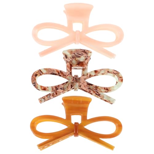 JEWEDECO 3stücke Große Haarklammern Mit Schleifen-design Rutschfest Für Dickes Haar Praktische Haaraccessoires Für Damen von JEWEDECO