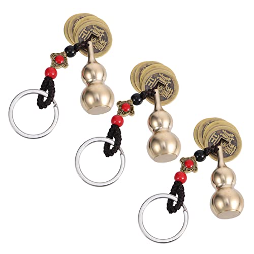JEWEDECO 3 Stück Kürbisanhänger Schlüsselanhänger Aus Messing Taschenanhänger Glücksbringer von JEWEDECO