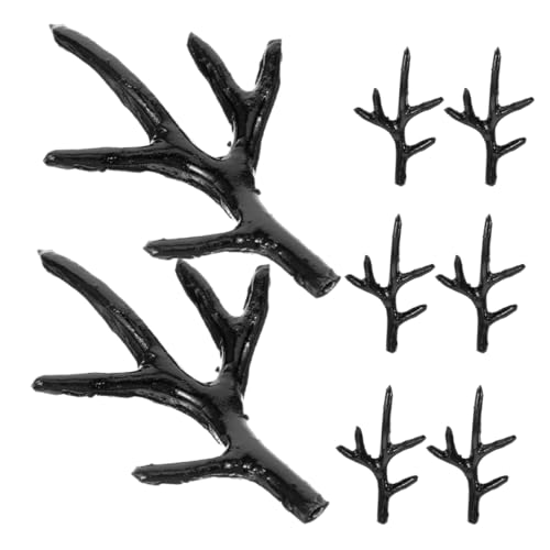 JEWEDECO 4paare Hirschgeweih Stirnband Aus Kunststoff Zum Basteln Diy-geweih- Geweih-diy-zubehör Für Kopfbedeckungen Und Kostümaccessoires von JEWEDECO
