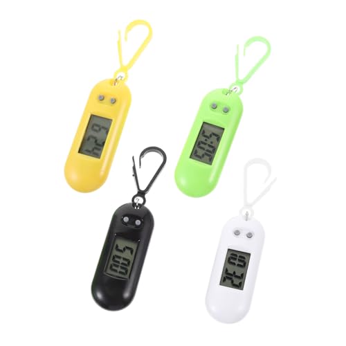 JEWEDECO 4stücke Elektronische Taschenuhren Schlüsselanhänger Lustige Prüfungsuhren Zufälligen Farben Für Rucksäcke Für Schüler Geeignet von JEWEDECO