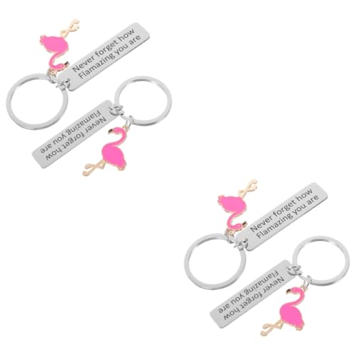 JEWEDECO 2sets Flamingo Schlüsselanhänger Hängende Verzierung Für Auto Dekorative Charme 2 Stücke * 2 von JEWEDECO