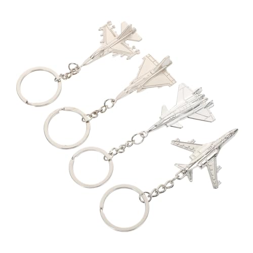 JEWEDECO 4stücke Flugzeug Schlüsselanhänger Kreative Schlüsselhalter Robuste Für Taschen Rucksäcke Geschenkidee Für Piloten Reisefans von JEWEDECO