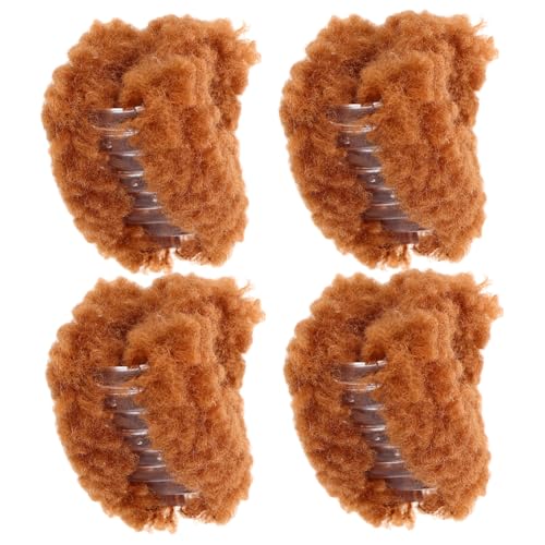 JEWEDECO 4 Stück Flauschige Plüsch-katzen-haarspangen Kleine Krallenklammern Süße Stylische Haarkrallen Dreieckige Klammern Für Frauen Haartypen Täglichen Gebrauch von JEWEDECO