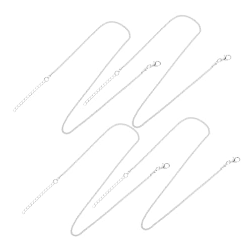 JEWEDECO 4stücke Dünne Gliederkette Als Schlüsselbeinkette Glitzerndes - Aus Metall Schimmernde Halskette Für Alltag Und Partys Minimalistischer Schmuck Für Empfindliche von JEWEDECO