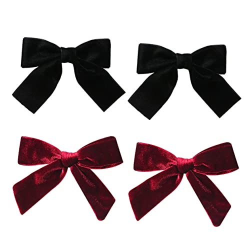 JEWEDECO 4stücke Schleife Haarspange Dekor Samt-haarspange Haarklammer Party Haar Accessoire Schleife Form Haarspange Leicht Angenehm Sicher Langlebig Hochwertig Verarbeitet Schick von JEWEDECO