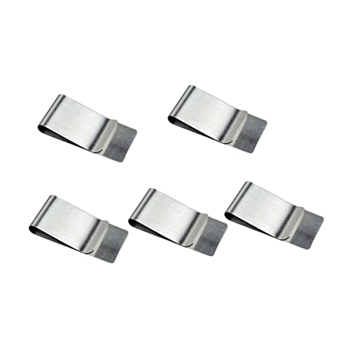 JEWEDECO 5stücke Geldklammern Aus Edelstahl Vertikale Geldbörse Für Bargeld Und Karten Geldhalter Für Bank Und Büro Für Männer Und Frauen Silber von JEWEDECO