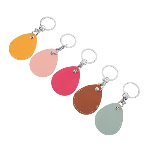 JEWEDECO 5stücke Pu Schlüsselanhänger Mit Zugangskartenhülle Praktische Und Stilvolle Schutzhülle Für Schlüssel Und Karten Sanften Farben von JEWEDECO