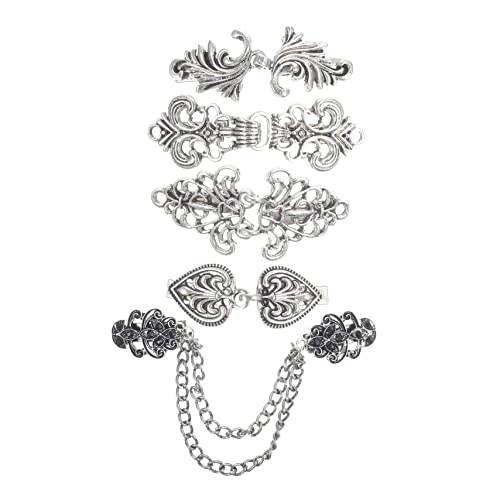 JEWEDECO 5Stücke Teiliges Vintage Strickjacke Clips Umhang Clips für Pullover Kleider Retro Brosche für Schals Accessoires für Formelle Freizeit Anlässe von JEWEDECO