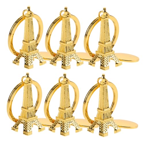 JEWEDECO 6stücke Eiffelturm Schlüsselanhänger Teiliges Aus Robust Und Langlebig Elegantes Souvenir Für Reisen Handliche Schlüsselringe Für Alltag Und Nostalgisches Französisches von JEWEDECO