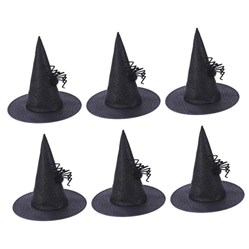 JEWEDECO 6stücke Teiliges Halloween Hexenhüte Bequeme Kostüm Accessoires Für Rollenspiele Und Fotografie Spinnen-designs Für Halloween-partys von JEWEDECO