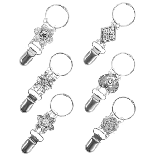 JEWEDECO 6st Reisehut-clip Handtaschen-hut-clip Reisehuthalter Sonnenbrillen-clips Tasche Hut Clips Halter Für Rucksackkappen Clips Für Reisefäustlinge Gepäck-hut-clips Zinklegierung Silver von JEWEDECO