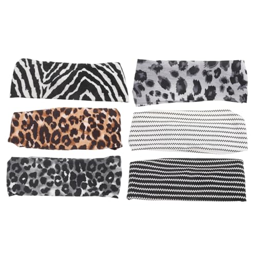 JEWEDECO 6stücke Damen Sport Stirnbänder Atmungsaktive Haargummis Für Yoga Fitness Und Laufen Schweißabsorbierend Stylische Druckdesigns Kaffee Und Leopardenmustern JEWEDECO 6stücke Damen Sport Stirnbänder Atmungsaktive Haargummis Für Yoga Fitness Und Laufen Schweißabsorbierend Stylische Druckdesigns Kaffee Und Leopardenmustern von JEWEDECO